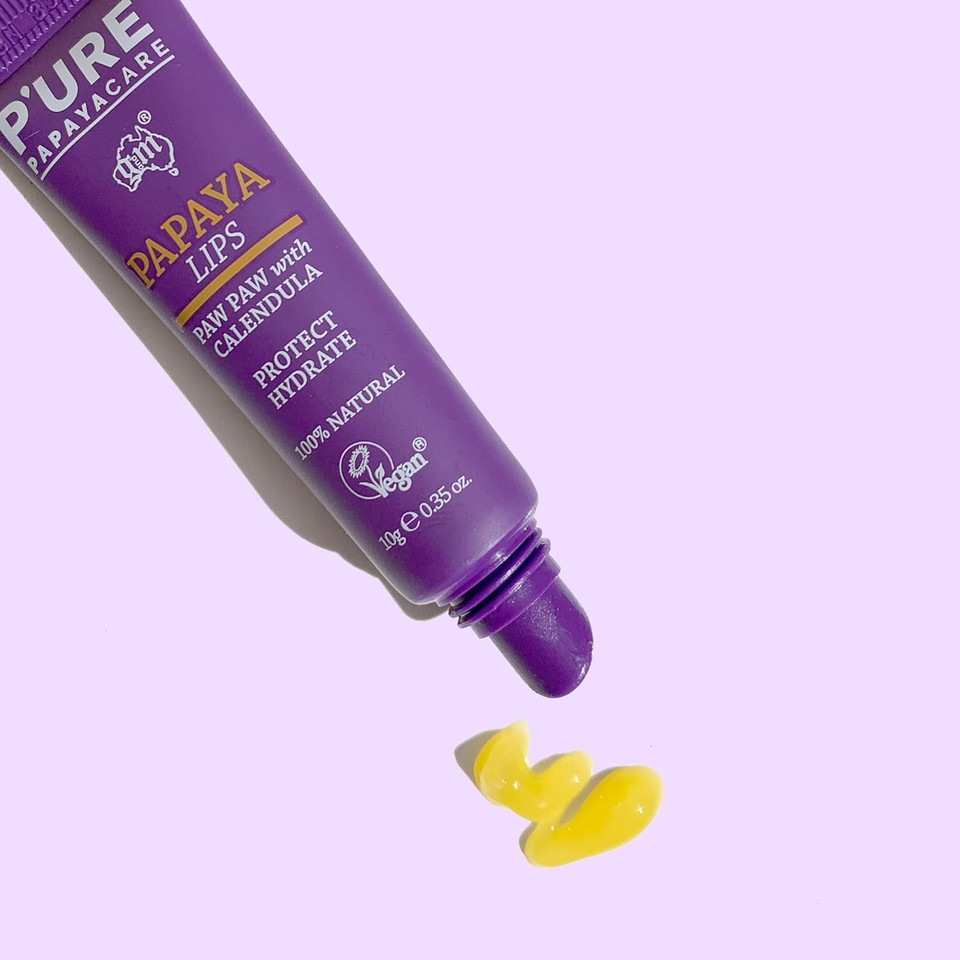 Paw Paw Lip Balm - P'URE Papaya Care Organic Hydrating Lip Balm Best Dry Lip Treatment