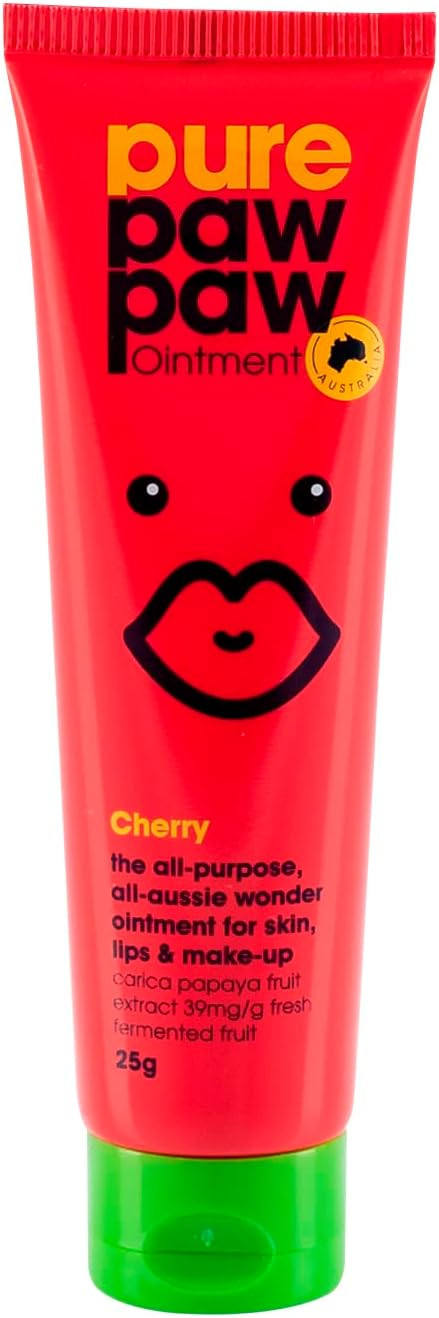 Pure Paw Paw Australian Ointment with Cherry to Smooth and Soothe, Suitable For Lips, All Skin Types and Makeup 25g