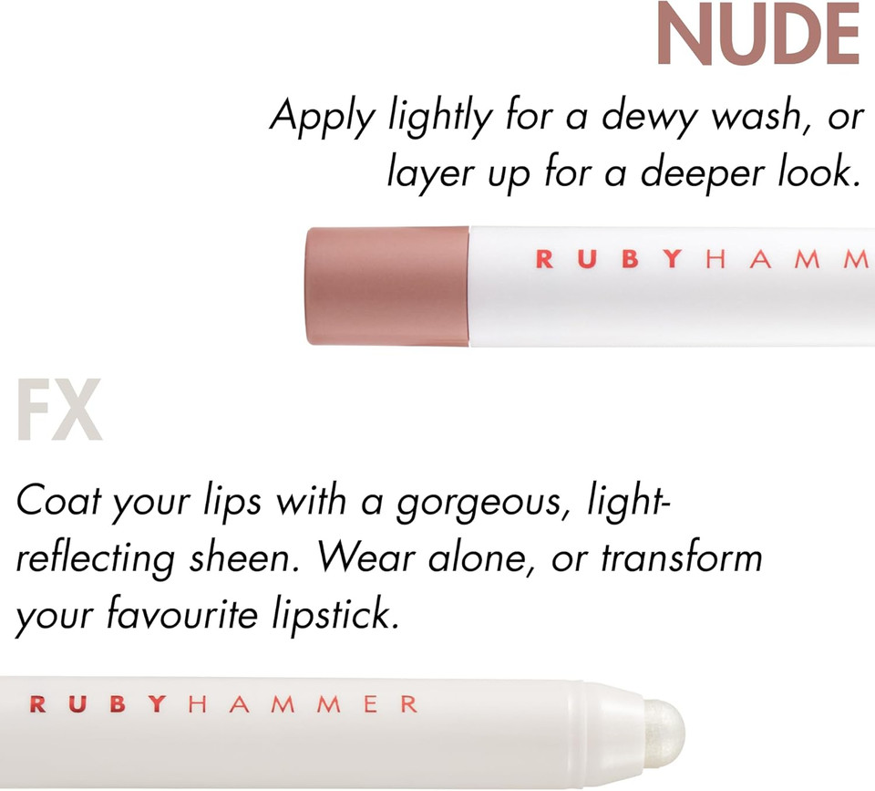 Ruby Hammer Lip Serum Balm  Gold FX | Hydrate. Tint. Restore | Full Size | Designed by award-winning makeup artist