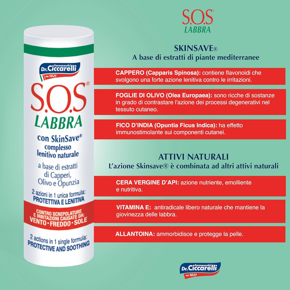 S.O.S Dr. Ciccarelli Lip Balm, 5.5 ml