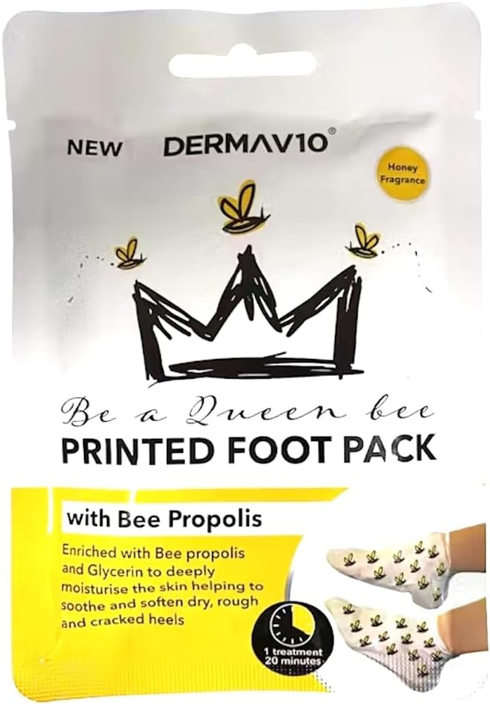 DERMA V10 MOISTURISING FOOT PACK BEE PROPOLIS