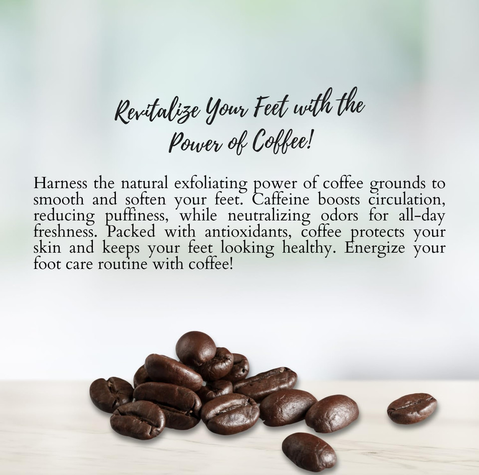 Foot Soak, Scrub & Lotion Set  Foot Care Gift Set for Dry, Tired Feet | Spa Set for Feet Soak and Scrub | Exfoliating Foot Wash and Pedicure Treatment (One Size, Coffee)