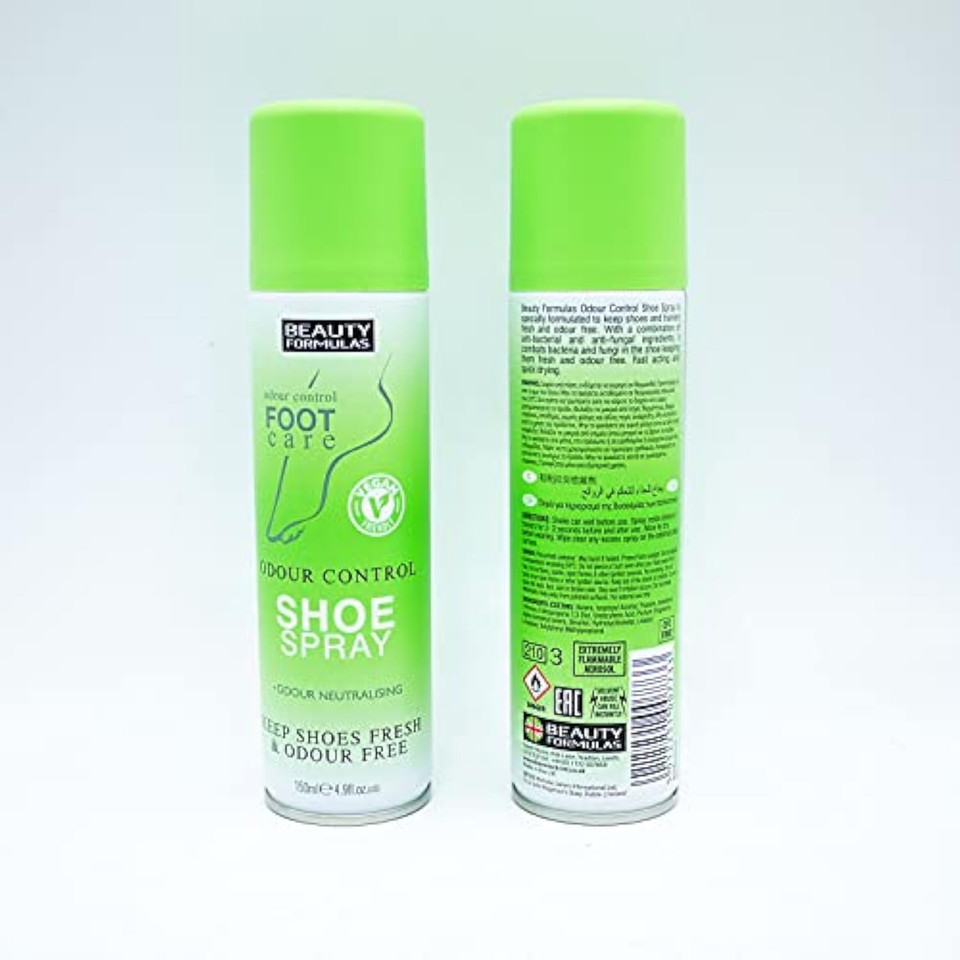 Beauty Formulas Odour Control Shoe Spray 150ml (PACK OF 2)