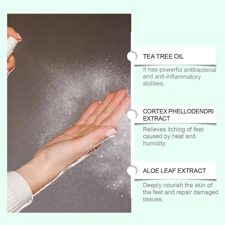 Tea Tree Oil Foot Freshening Spray, Anti-Odor Foot Care