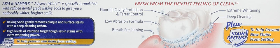 Arm and Hammer Advance White Extreme Whitening with Stain Defense 6 Oz