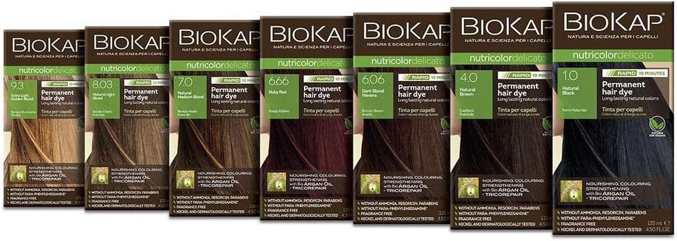 BioKap Natural Black 1.0 Rapid Hair Dye 135 ml - works in just 10 mins, permanent, vegan & natural nourishing formula suitable for sensitive skin