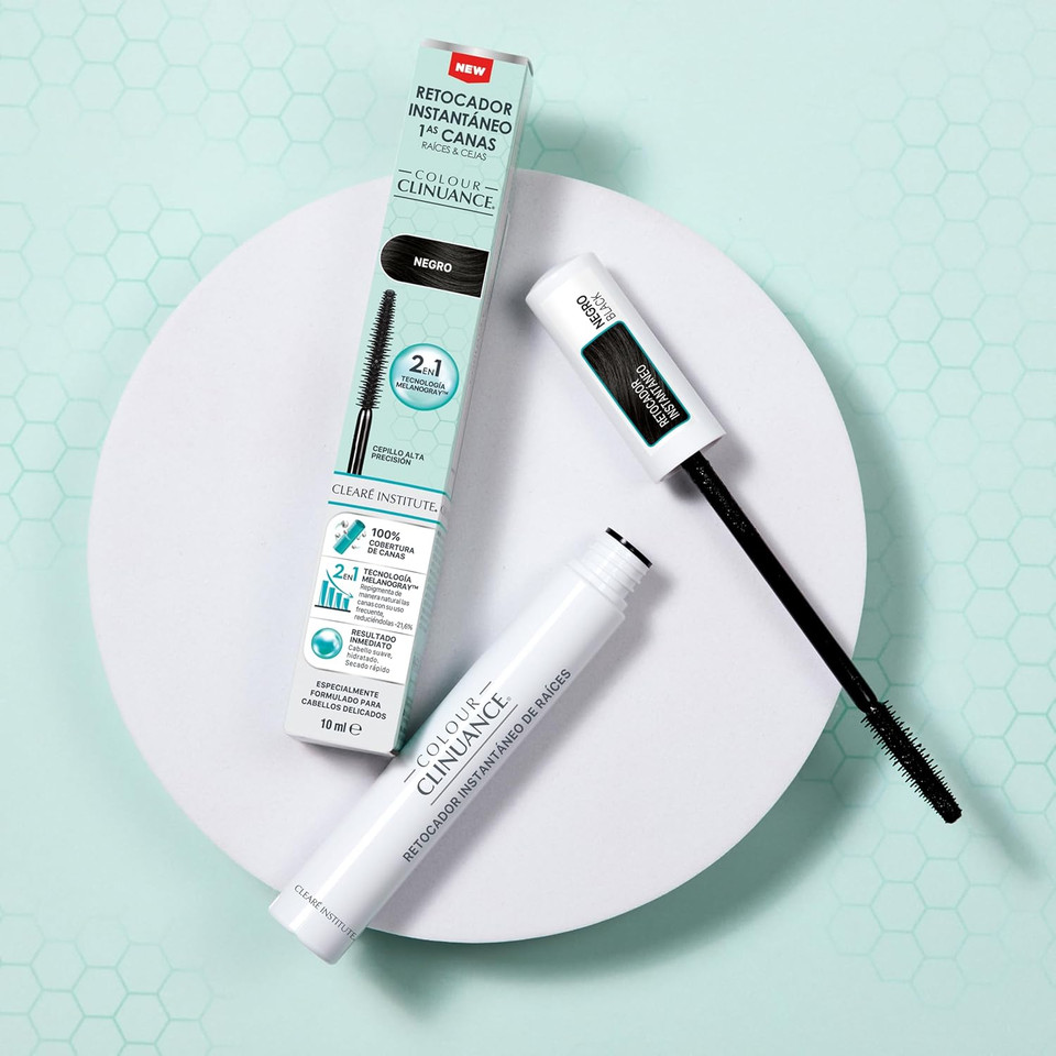 Colour Clinuance Temporary Instant Retoucher for First Grey Hair, Roots and Eyebrows Quick and Easy to Use Perfect Coverage and Maximum Precision Black Colour 10 ml