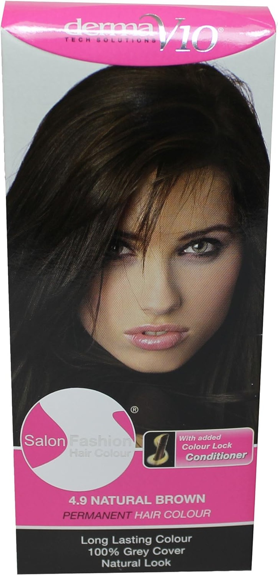 Derma V10 Salon Fashion Permanent Hair Colour Natural Brown Derma V10 Salon Fashion Permanent Hair Colour Natural Brown