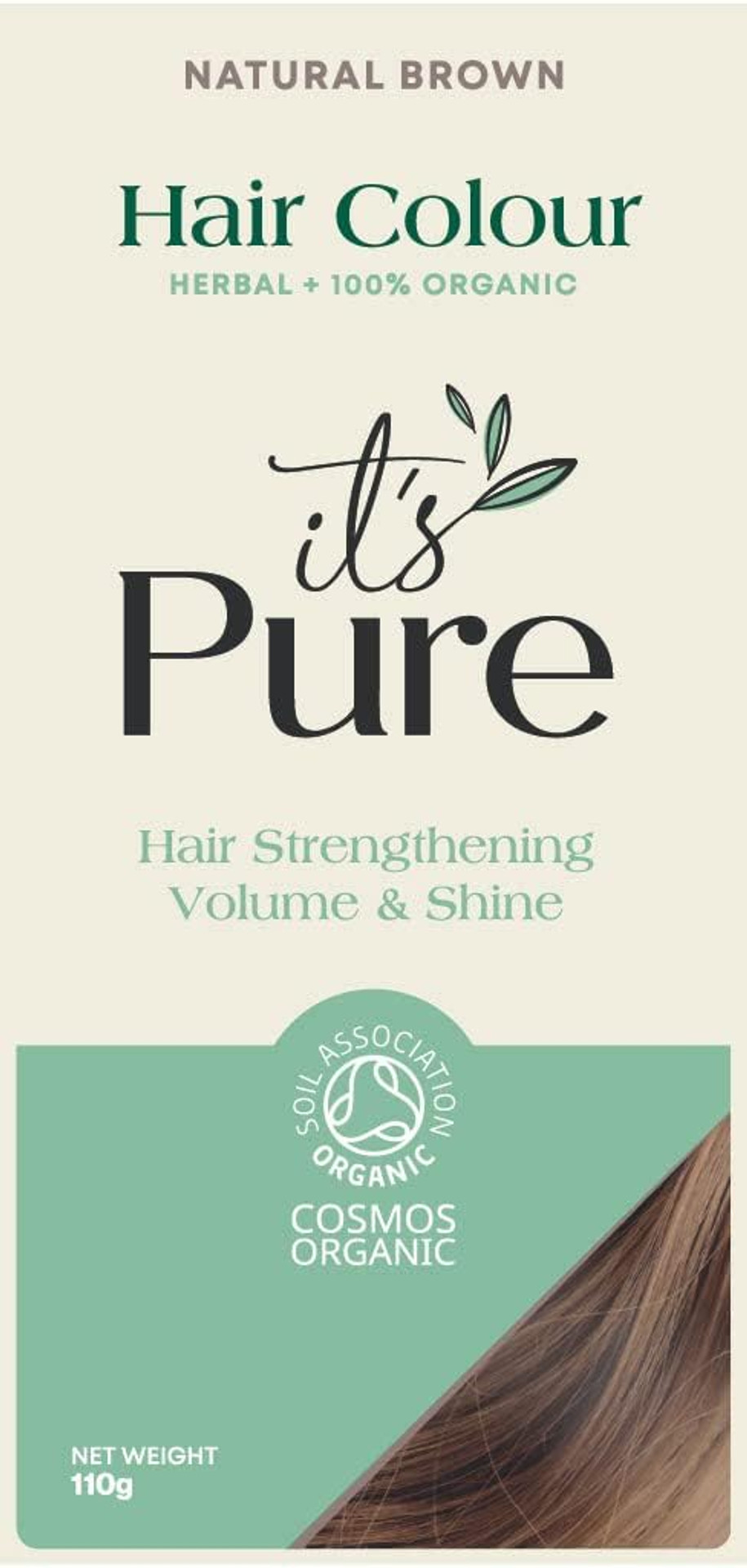 It's Pure Organic Henna Hair Dye in Natural Brown | 100% Natural, Vegan, & Gluten Free | PPD Free Hair Dye, Ammonia Free, Resorcinol Free, & Peroxide Free | Volumising, Strengthening, & Revitalising | It's Pure Organic Henna Hair Dye in Natural Brown | 100% Natural, Vegan, & Gluten Free | PPD Free Hair Dye, Ammonia Free, Resorcinol Free, & Peroxide Free | Volumising, Strengthening, & Revitalising |