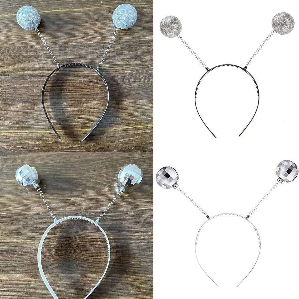 TSMORY Shimmering Party Headband Novelty Funk Hairhoop Sequined Hairhoop for Adult Kids Music Festival Accessories