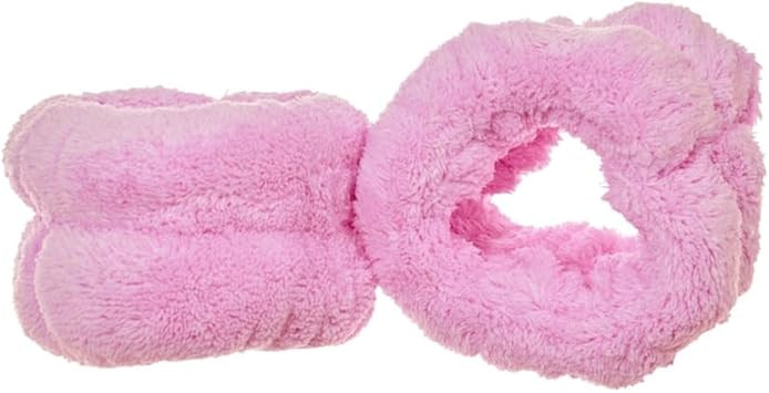Yes Studio Make-Up Headband & Wristband Set Pink Extra Soft