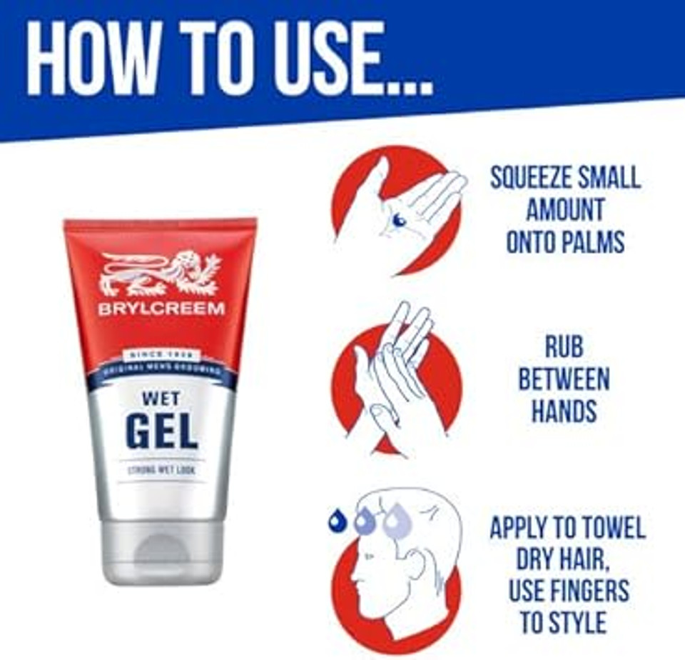 Brylcreem Wet Look Hair Gel, 150 ml