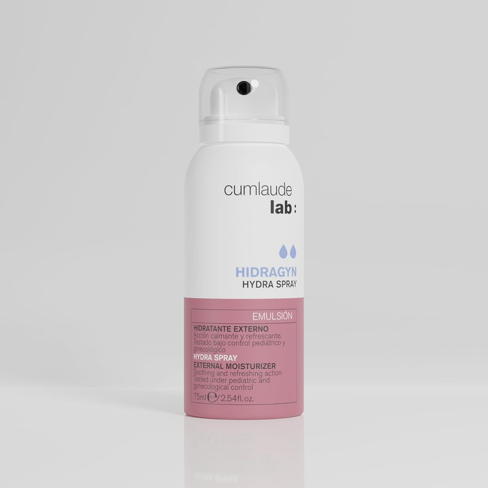 Cumlaude Lab Hydra Spray - Bruma Vulvar Hidratante, Calmante y Refrescante en 5 Segundos, with Ácido Hialurónico y Aloe Vera para Sequedad, Picor o Inflamación de la Zona Genital Externa - 75 ml