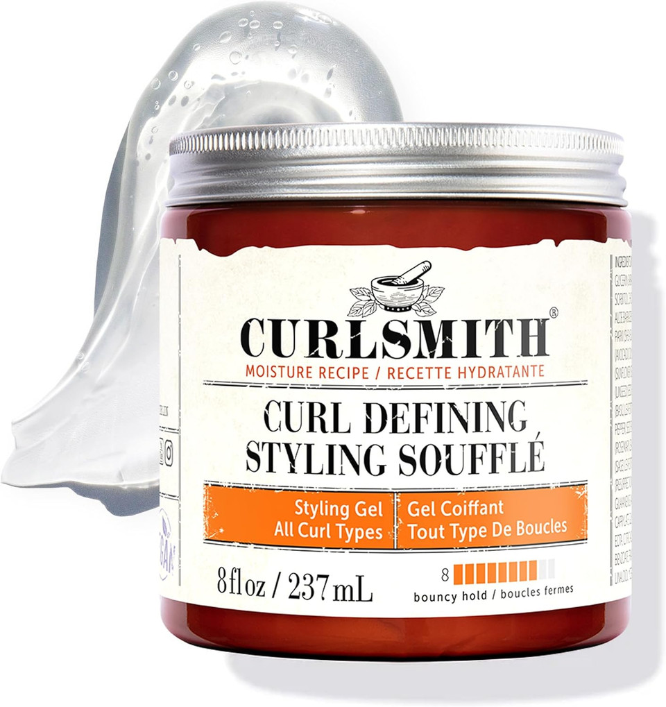 Curlsmith Curl Defining Styling Soufflé - Vegan Medium Hold Styling Gel for Wavy, Curly and Kinky Hair (237ml)