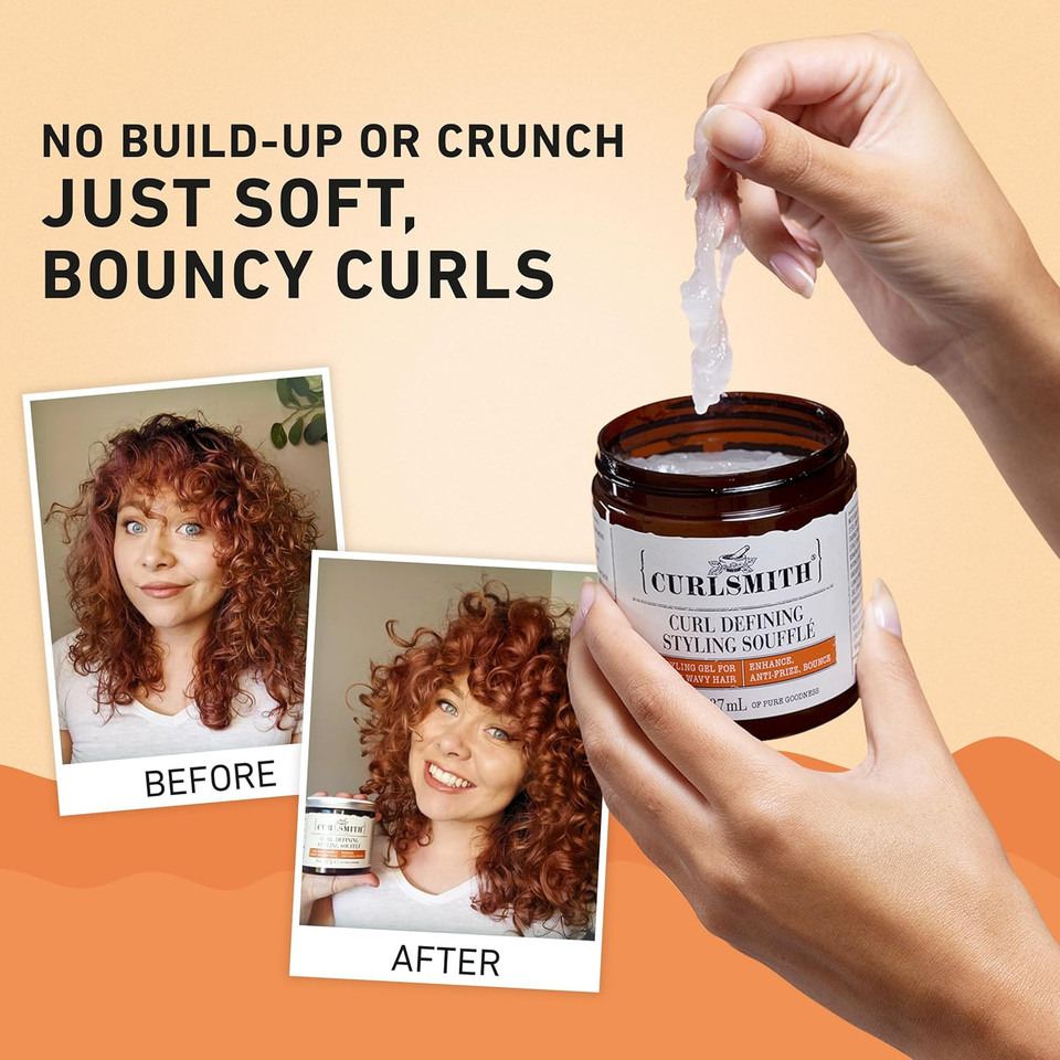Curlsmith Curl Defining Styling Soufflé - Vegan Medium Hold Styling Gel for Wavy, Curly and Kinky Hair (237ml)
