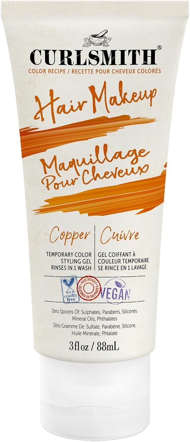 Curlsmith - Hair Makeup - Vegan Temporary Hair Color and Styling Gel, Copper (89ml)