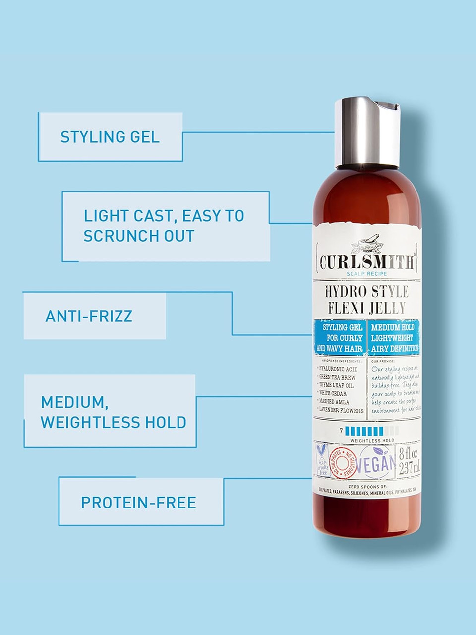 Curlsmith - Hydro Style Flexi-Jelly - Vegan Defining Gel for Wavy, Curly or Coily Hair (473ml) Curlsmith - Hydro Style Flexi-Jelly - Vegan Defining Gel for Wavy, Curly or Coily Hair (473ml)