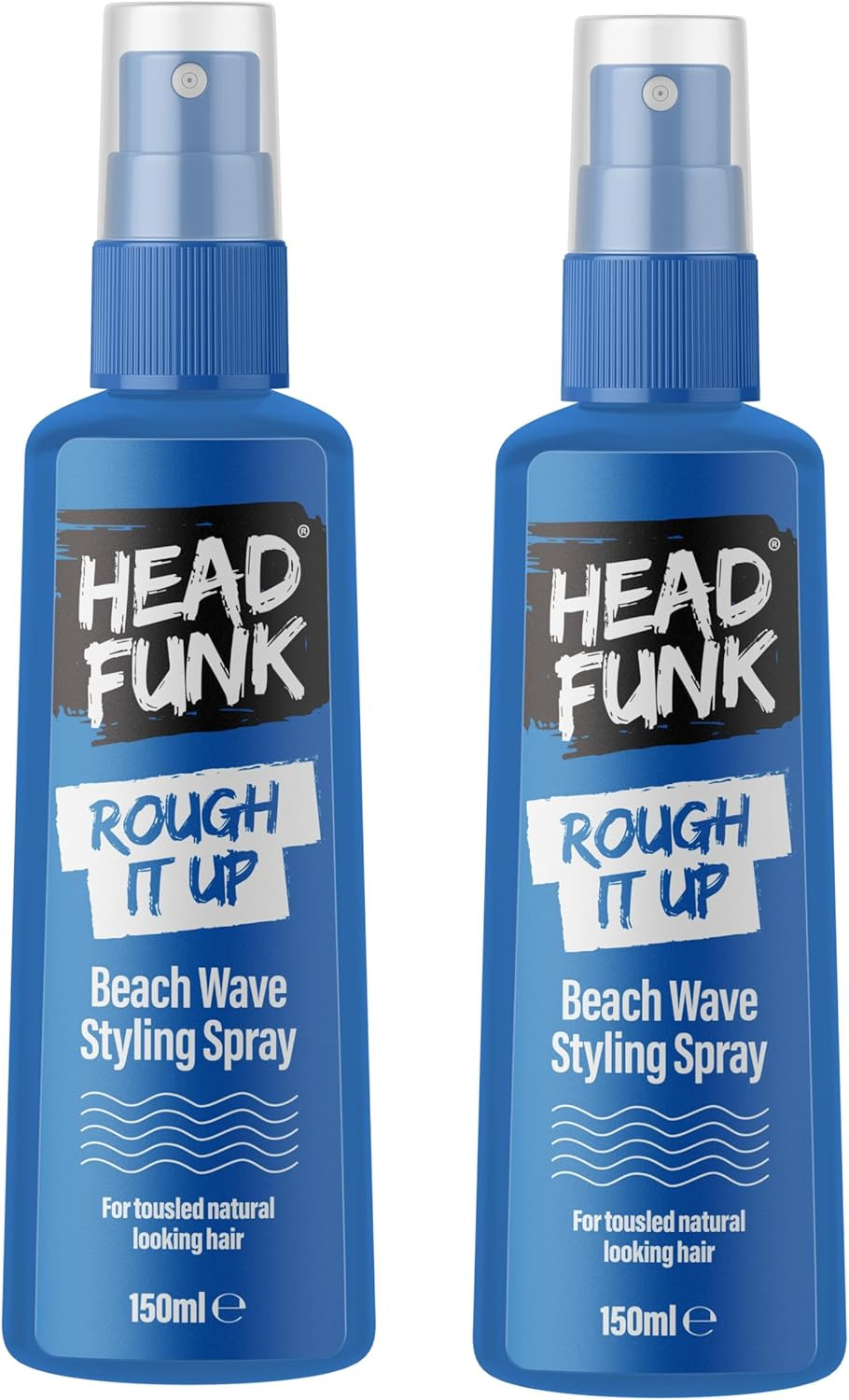 Head Funk Rough It Up Beach Wave Styling Spray - Achieve Tousled, Natural-Looking Hair - 150ml - Pack of 2