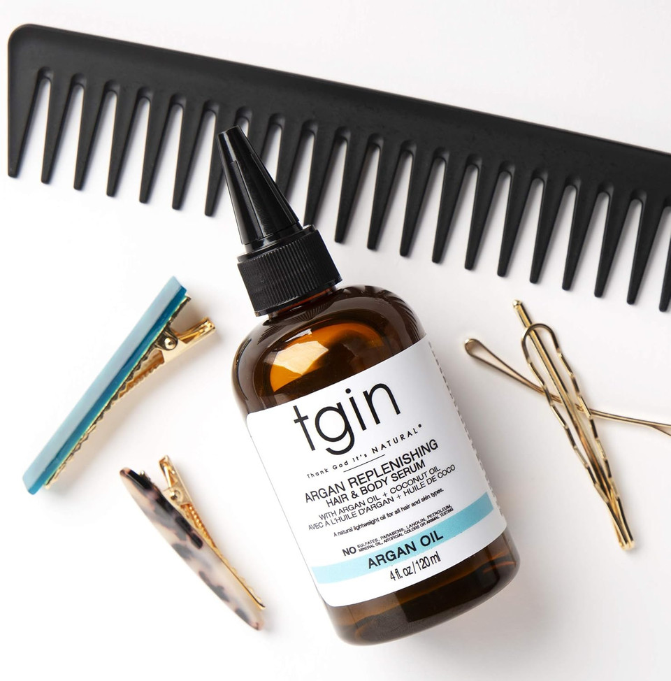 tgin Argan Replenishing and Hair Body Serum for Natural Hair, 4oz