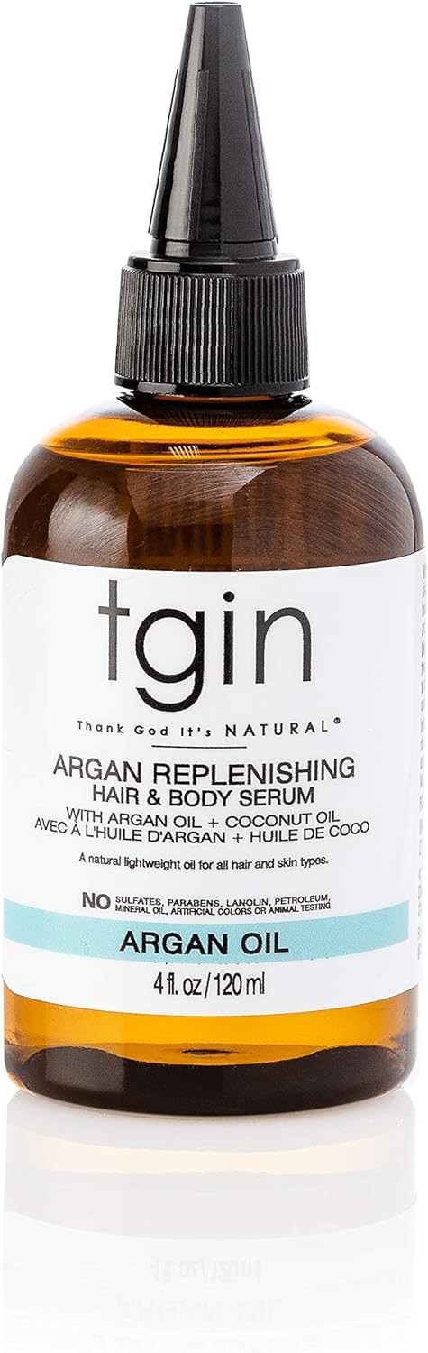 tgin Argan Replenishing and Hair Body Serum for Natural Hair, 4oz