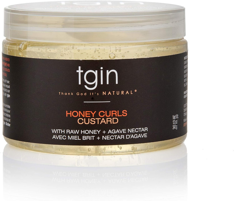 Tgin Honey Curls Custard For Natural Hair - Dry, Curly, Damaged Hair - 12 Oz