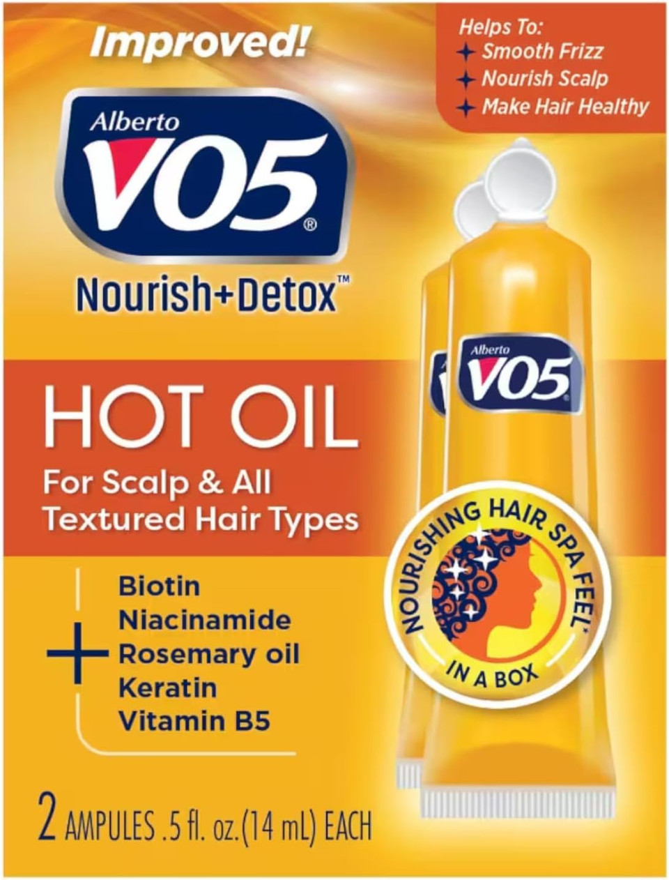 V05 Moisturizing Hot Oil, 2 tubes, 0.5 oz 14 ML