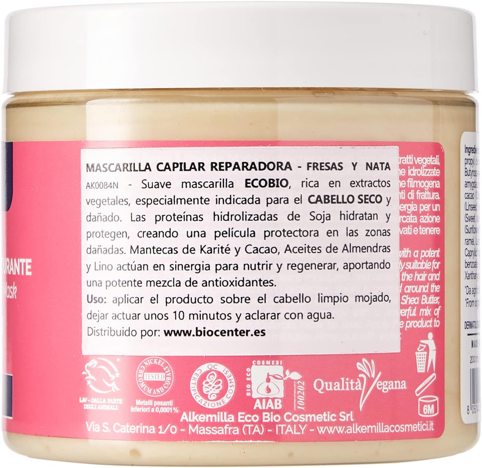 ALKEMILLA Maschera Fragole Panna