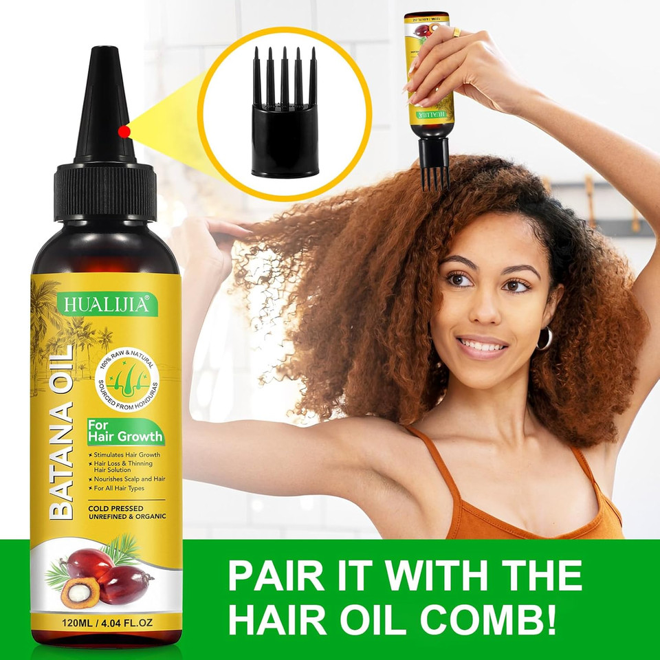 Batana Oil for Hair Growth (120ml), Raw Batana Oil Organic from Honduras - Anti Hair Loss and Repair Damaged Hair, Suitable for All Hair Types