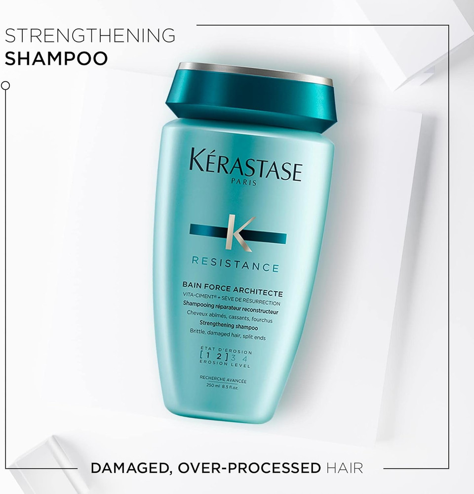Kérastase Resistance Bain Force Architecte 250ml & Ciment Anti-Usure 200ml Duo