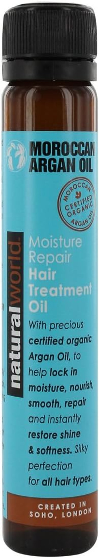 Natural World Moroccan Argan Oil Moisture Repair Hair Treatment Oil 25ml