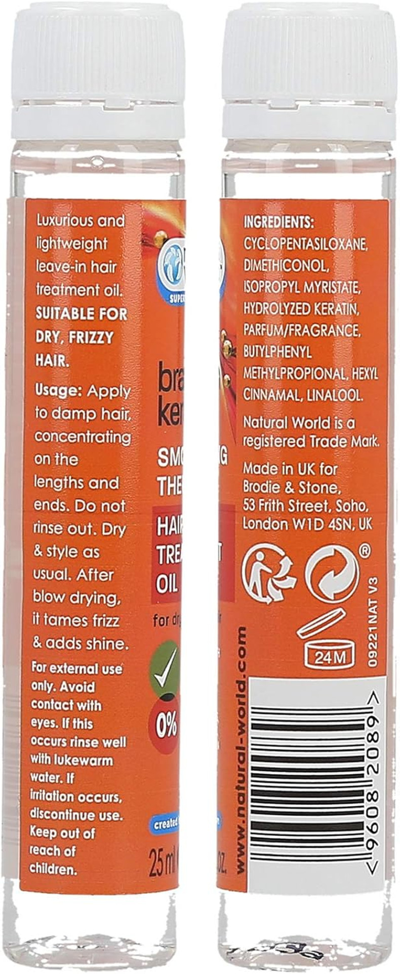 Natural World Brazilian Keratin Smoothing Therapy Hair Treatment Oil Natural World Brazilian Keratin Smoothing Therapy Hair Treatment Oil