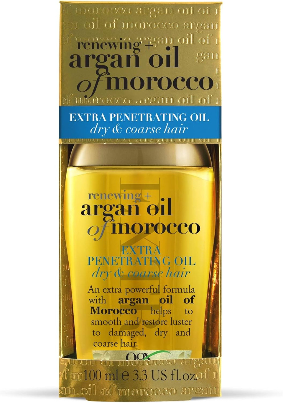 OGX Argan Oil of Morocco Extra Penetrating Hair Oil for Dry and Damaged Hair, Intense Moisture, Frizz Control, and Shine Enhancer for All Hair Types, 100 ml