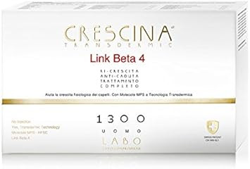 LABO CRESCINA TRANSDERMIC LINK BETA-4 Complete Treatment 1300 Man 10+10 Vials