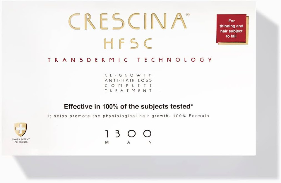 CRESCINA HFSC TRANSDERMIC technology ampoule complex for restoring hair growth and against hair loss for men, 1300, N 10+10