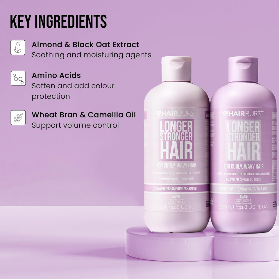 HAIR BURST Shampoo and Conditioner Set  SLS Free Hair Growth and Thickening Treatment for Women - Coconut and Avocado Scented - Suitable for All Types, Promotes Strong and Healthy Hair