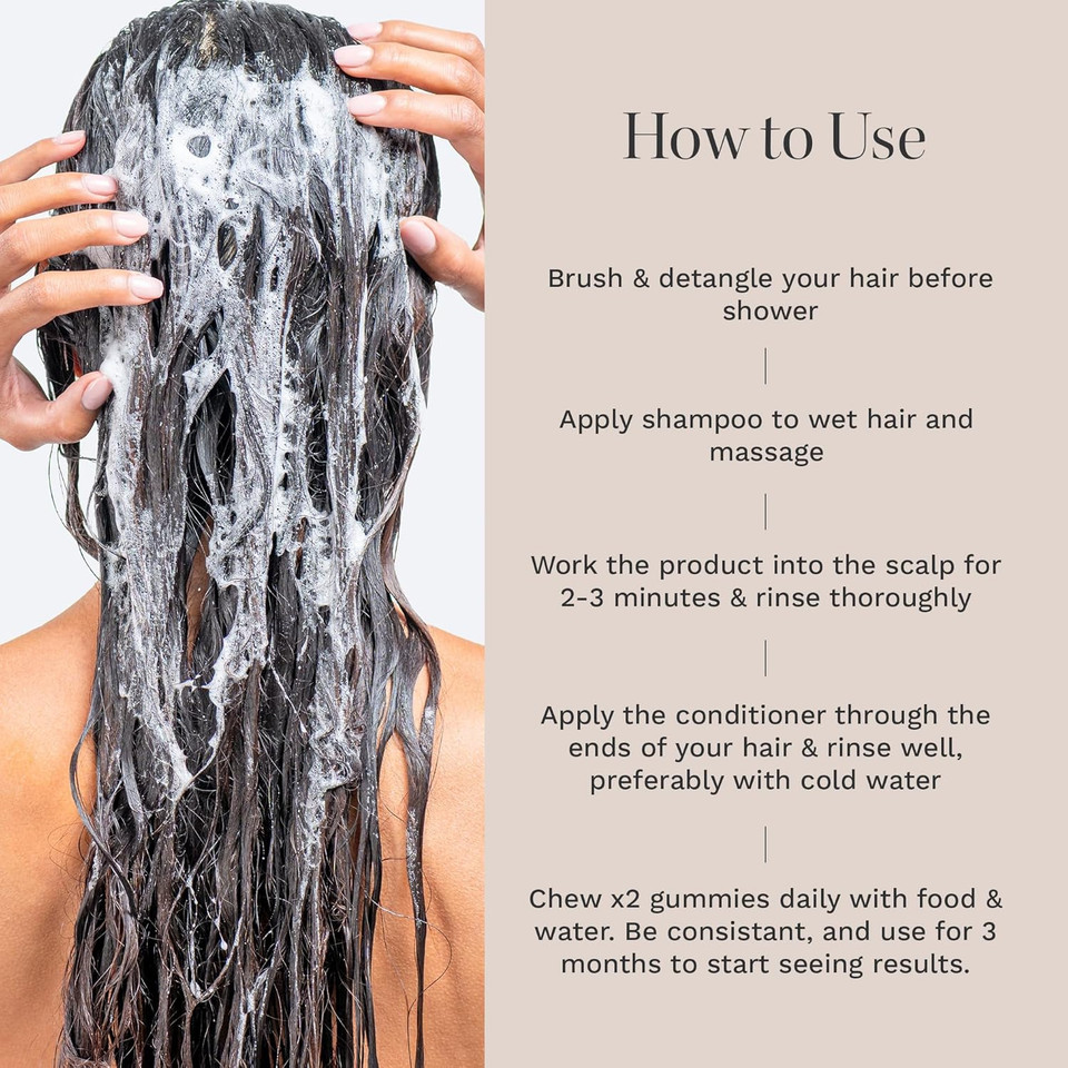 HAIR BURST Volume & Growth Elixir + Shampoo & Conditioner Set for Thicker, Stronger, Longer Hair Boost Volume, Promote Hair Growth, Protect from Heat Damage  Thickening Treatment for All Hair Types