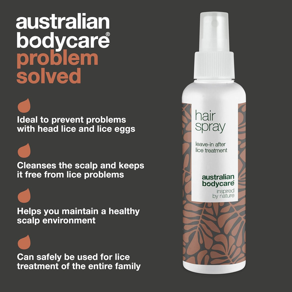 Australian Bodycare Hair Spray 150ml - A Spray Following Treatment for lice | Simply Spray Your Hair Every Morning as Part of Your Normal Hair Care Routine