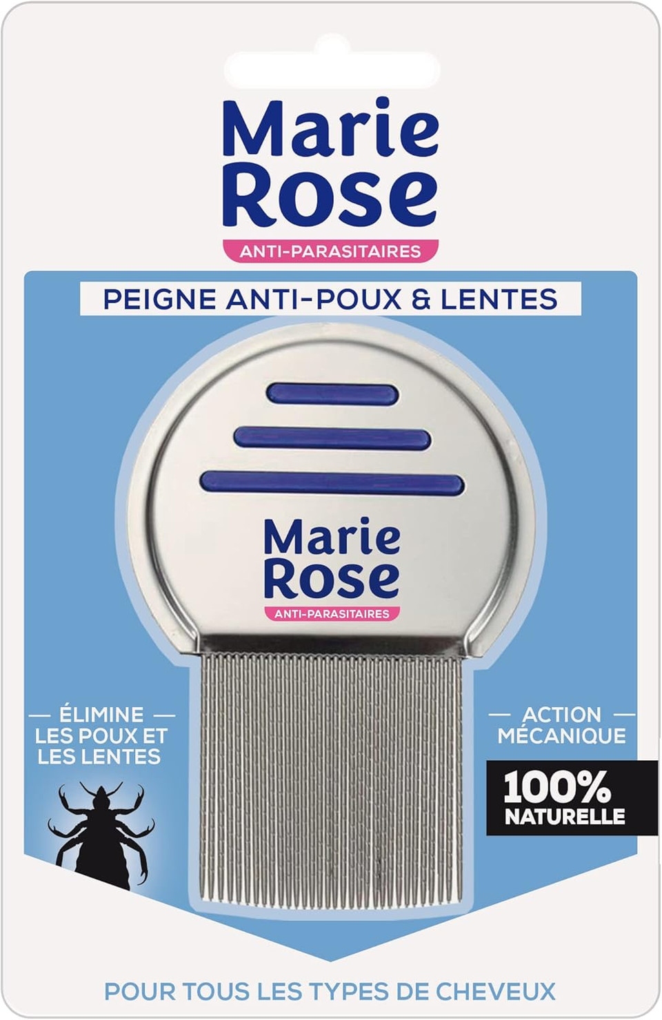 MARIE ROSE - Anti-lice and nits Comb - for All Hair Types