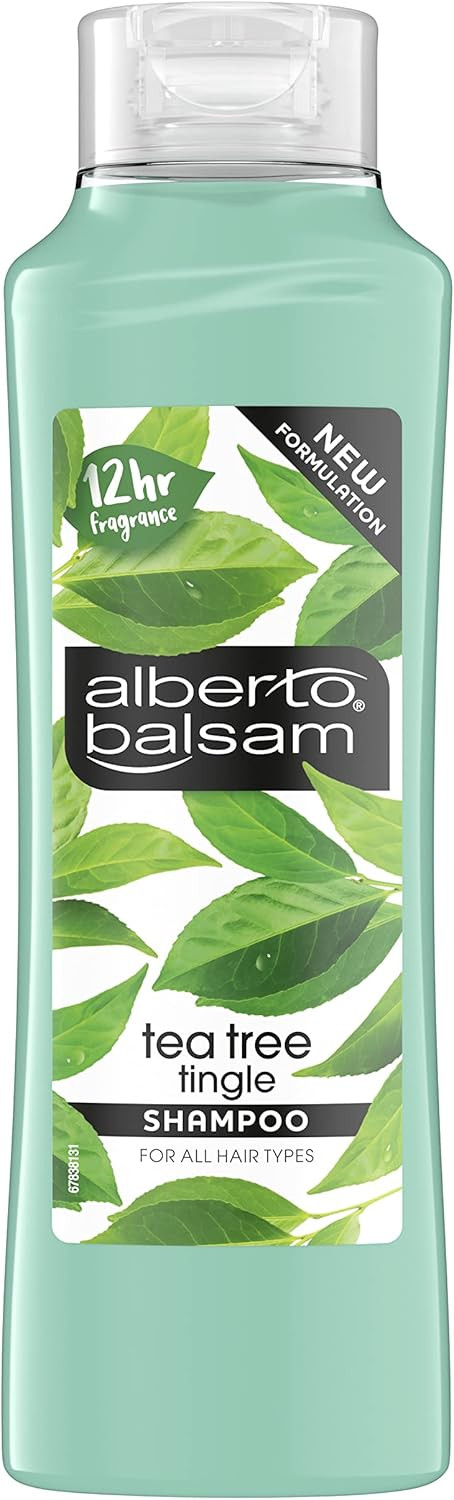 Alberto Balsam Tea Tree Tingle minty-fresh fragrance Invigorating Shampoo gentle cleansing hair care for all the family 350 ml