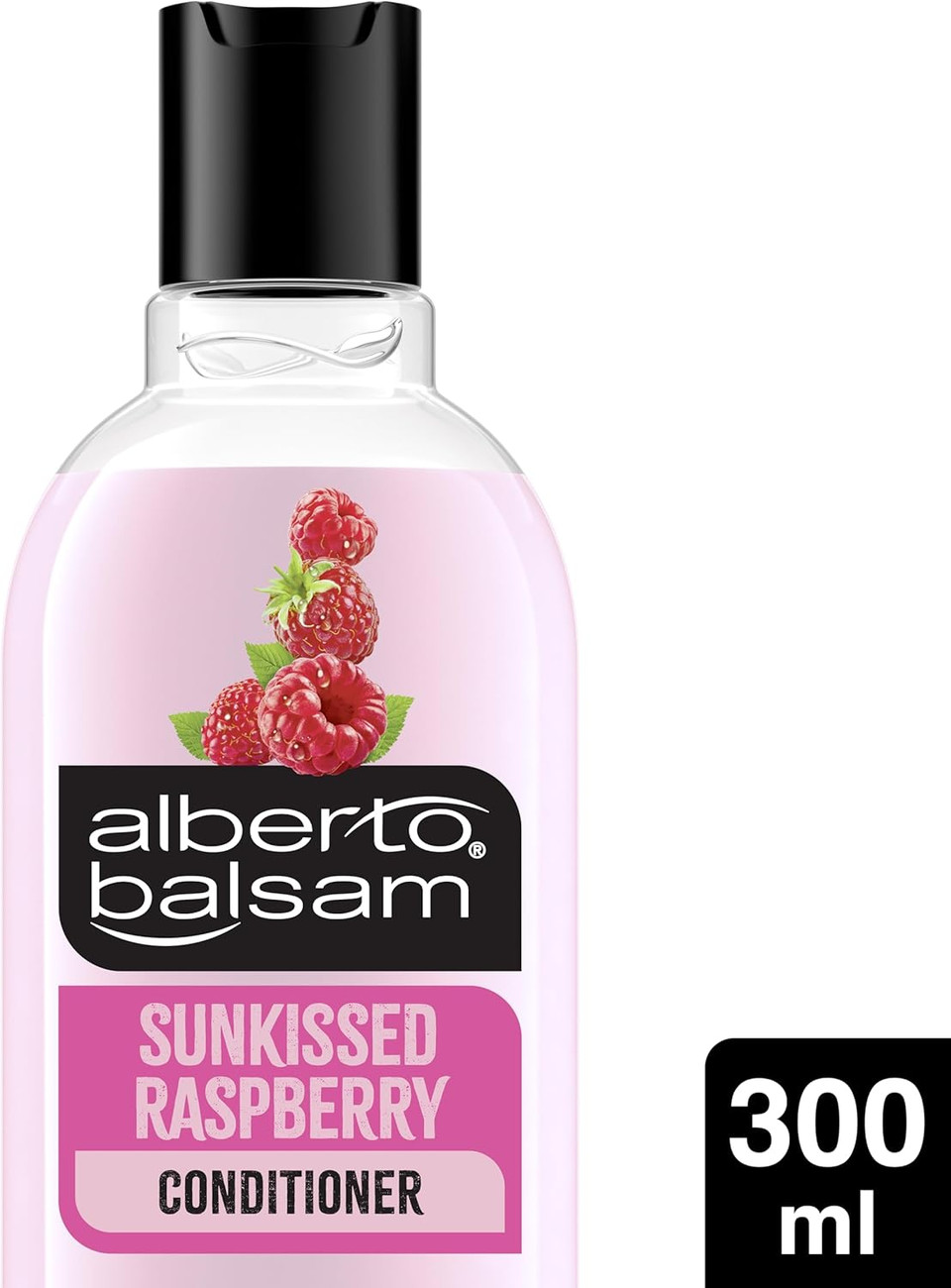 Alberto Balsam Sunkissed Raspberry Conditioner, 300ml - 24HR Fragrance - Pro-Vitamin B5 - Silicone Free