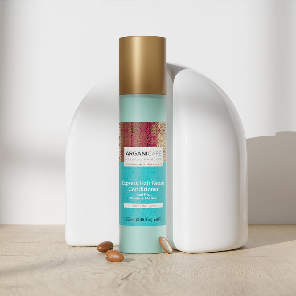 Arganicare | Argan range | EXPRESS RINSE-FREE REPAIR SPRAY | With organic Argan oil | Elasticity to brittle hair | Immediate Effect | Repair of dry and damaged hair | 250mL