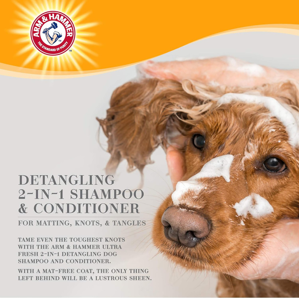 Arm & Hammer Ultra Fresh 2-In-1 Tearless Puppy Shampoo + Conditioner With Buttermilk & Coco Butter 473 ml (Pack of 1)