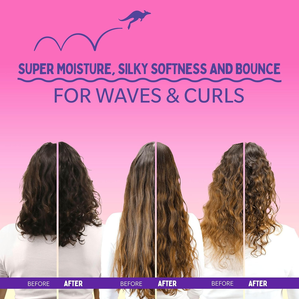 Aussie Bouncy Curls Butter Hair Mask 500ml to Detangle, Nourish and Deeply Moisturise Wavy and Curly Hair, Infused with Jojoba, Coconut and Australian Macadamia Nut Oils, Vegan and Cruelty-Free
