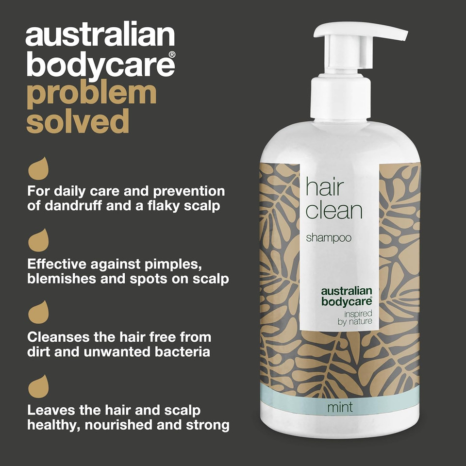 Shampoo 500 ml Mint With 4-Terpineol, Known from Tea Tree Oil  Anti Dandruff - For Itchy, Flaky, Dry Scalp - Psoriasis & Eczema Care - Scalp Pimples Shampoo 500 ml Mint With 4-Terpineol, Known from Tea Tree Oil  Anti Dandruff - For Itchy, Flaky, Dry Scalp - Psoriasis & Eczema Care - Scalp Pimples
