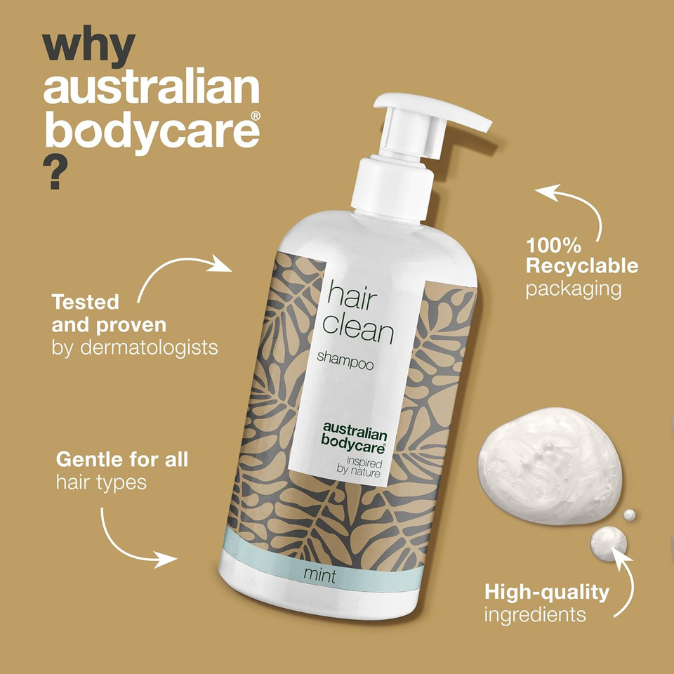 Shampoo 500 ml Mint With 4-Terpineol, Known from Tea Tree Oil  Anti Dandruff - For Itchy, Flaky, Dry Scalp - Psoriasis & Eczema Care - Scalp Pimples Shampoo 500 ml Mint With 4-Terpineol, Known from Tea Tree Oil  Anti Dandruff - For Itchy, Flaky, Dry Scalp - Psoriasis & Eczema Care - Scalp Pimples