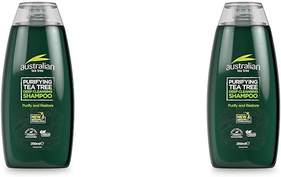 Australian Tea Tree Shampoo, Purifying, Natural, Vegan, Cruelty Free, Paraben and SLS Free, Deep Cleansing, 250 ml