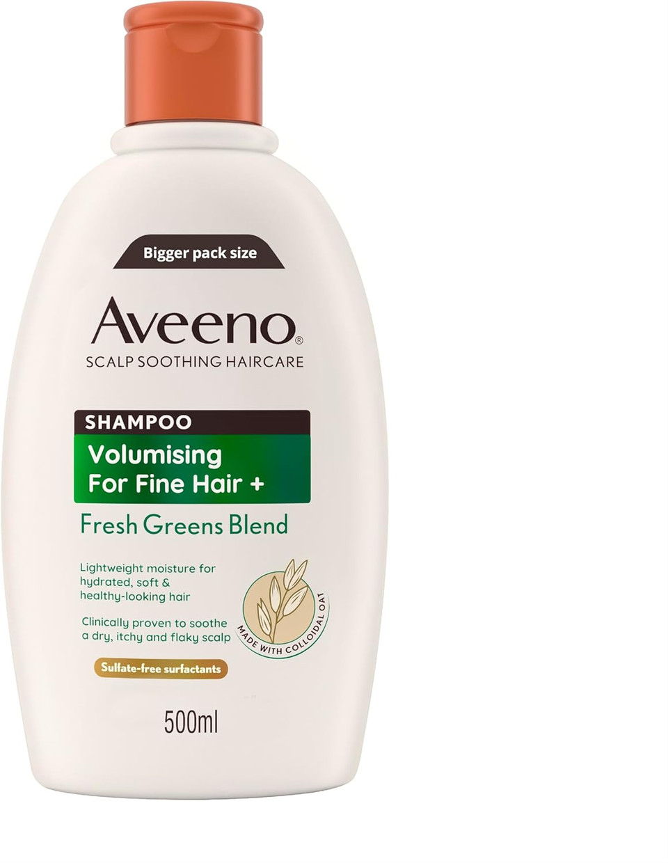 Aveeno Haircare Volumising Fresh Greens Blend Shampoo, 500ml
