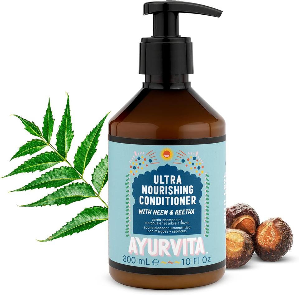 Ayurvita Conditioner  Natural Nourishing Dandruff Conditioner  Hair Care with Neem & Reetha  Ayurvedic Daily Hydrating Conditioner - Moisturizing Cleansing Conditioner For Women & Men - 10 fl oz