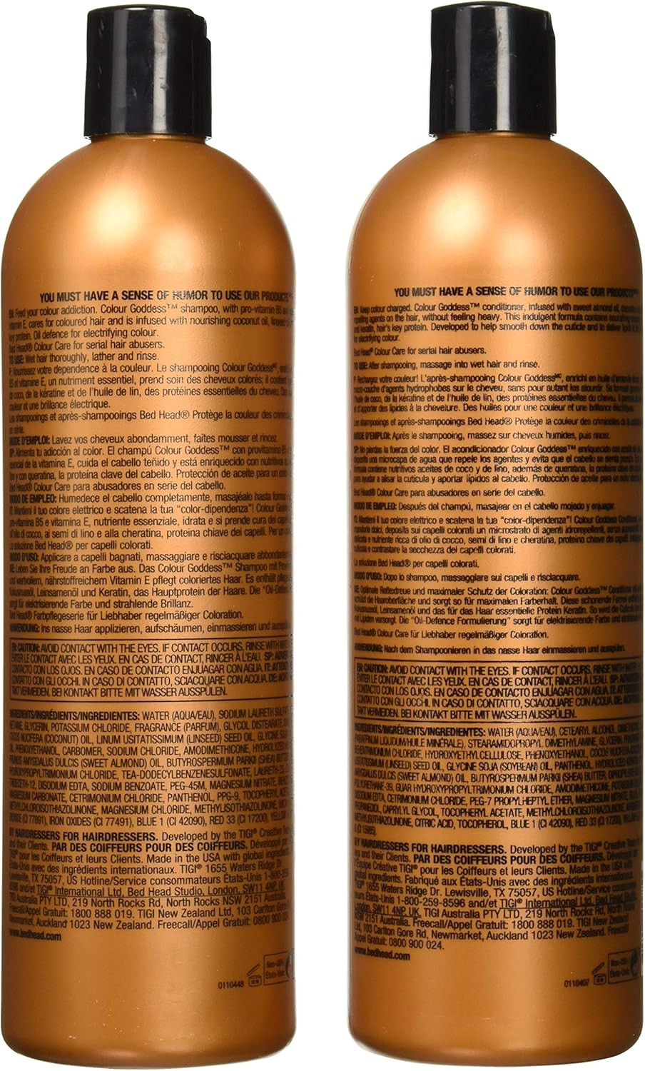 Bed head Tigi Colour Goddess 25.36Oz Duo