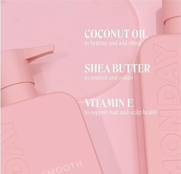 MONDAY HAIRCARE Smooth Shampoo 800ml - Cruelty-Free, SLS & Paraben Free - Dermatologically Tested | For Frizzy Hair, With Shea Butter for Hair Nourishment